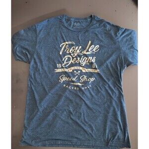 Troy Lee Designs Speed Shop Racers Only Tshirt Size XL Grey Good Used Condition